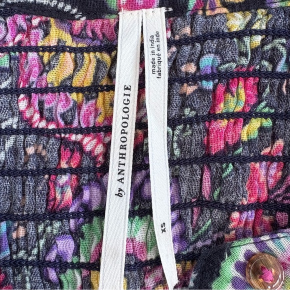 Anthropologie Vibrant Paisley Ruffle Swim Sheer Cover Up Size XS Long Sleeve - Picture 3 of 9